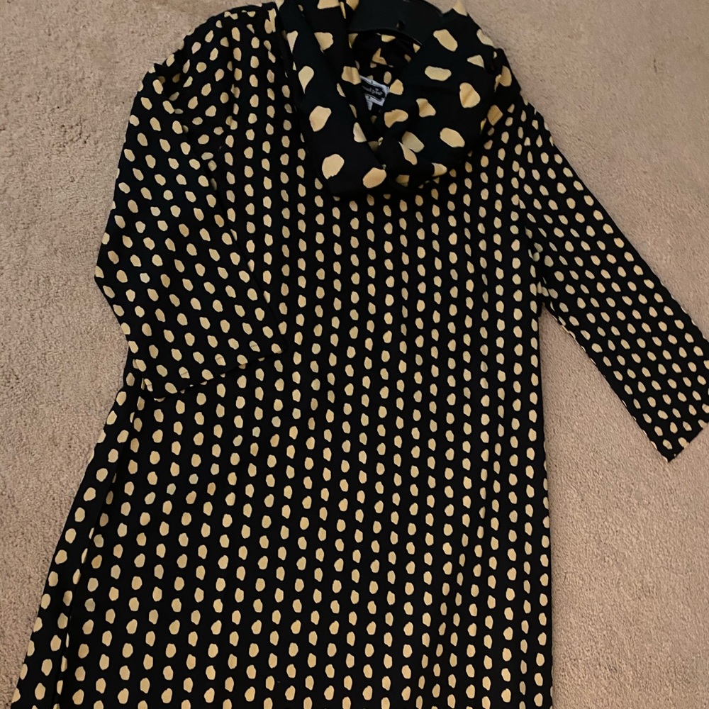 Mud pie gold and black dress